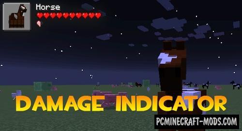 Ama's Damage Indicator - HUD Mod For Minecraft 1.15.2, 1.14.4