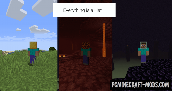 Everything is a Hat - Armor Mod For Minecraft 1.15, 1.14