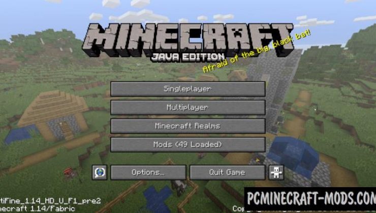 OptiFabric - FPS Boost, API Mod For Minecraft 1.19.1, 1.18.2