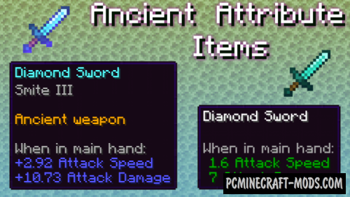 Ancient Attribute Items in End Cities Data Pack For Minecraft 1.14.1