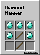 Hammer Mod For Minecraft 1.12.2, 1.7.10