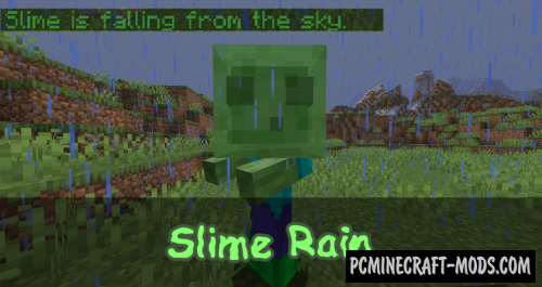 Slime Rain Data Pack For Minecraft 1.14.3, 1.14