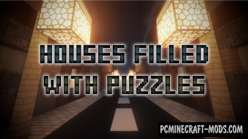 Houses Filled With Puzzles Map For Minecraft