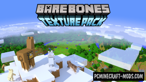 Bare Bones 16x Resource Pack For Minecraft 1.20.2, 1.20.1, 1.19.2