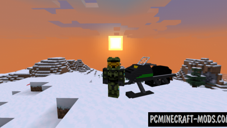 Snowmobiles Data Pack For Minecraft 1.14.3, 1.14