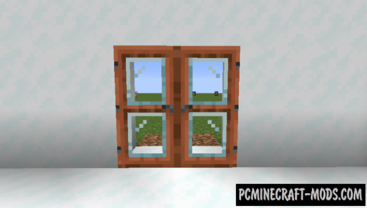 Modern Glass Doors - Decor Mod For MC 1.19.4, 1.19.3, 1.16.5