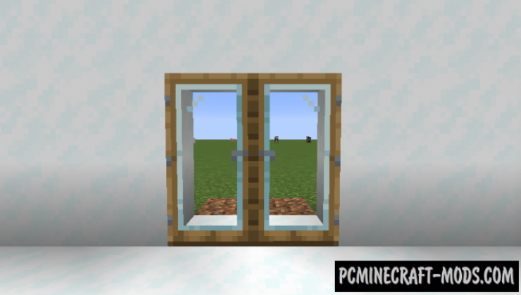 Modern Glass Doors - Decor Mod For MC 1.19, 1.18.2, 1.17.1, 1.16.5