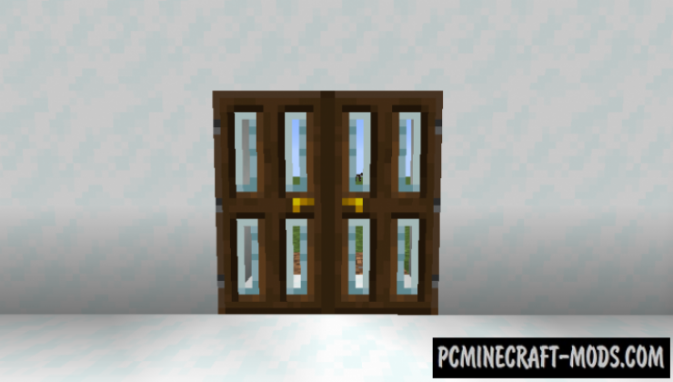 Modern Glass Doors - Decor Mod For MC 1.19, 1.18.2, 1.17.1, 1.16.5