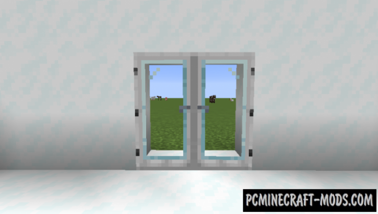 Modern Glass Doors - Decor Mod For MC 1.17.1, 1.16.5, 1.16.4