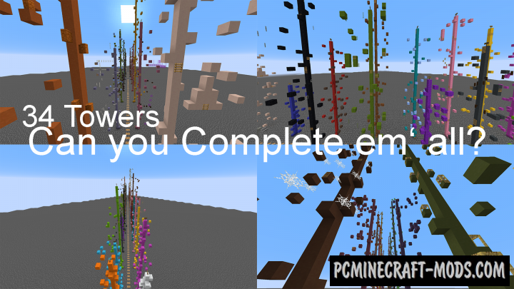 Simple Towers - Parkour Map For Minecraft