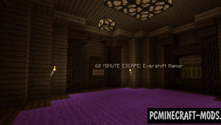 60 Minute Escape: Evershift Manor Map For Minecraft