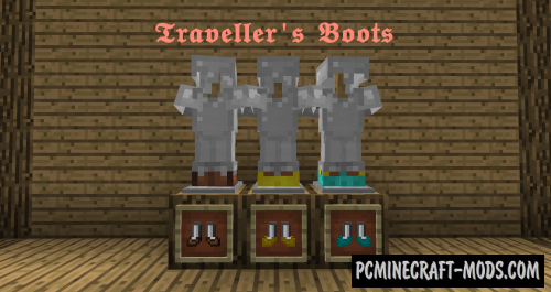 Traveller's Boots - Armor Mod For Minecraft 1.18.1, 1.17.1, 1.16.5, 1.12.2