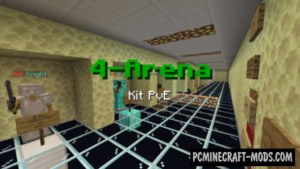 4-Arena Kit PvE Map For Minecraft