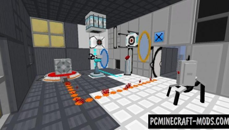 Portal Blocks, Guns, Turrets Mod For Minecraft 1.12.2