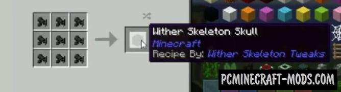 Wither Skeleton Tweaks - New Weapons Mod 1.18.2, 1.17.1, 1.16.5, 1.12.2