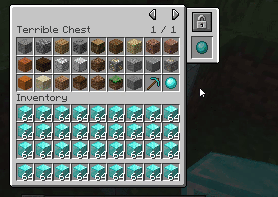 Terrible Chest - Large New Blocks Mod For MC 1.16.5, 1.12.2