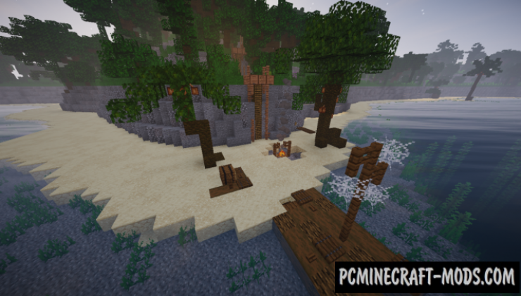 Jungle Castaway Survival Spawn Map For Minecraft
