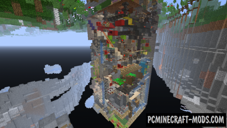 1 Chunk Redstone House Map For Minecraft