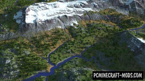 River Valley Custom Terrain Map For Minecraft
