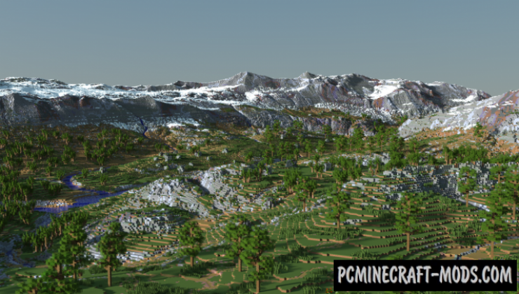 River Valley Custom Terrain Map For Minecraft