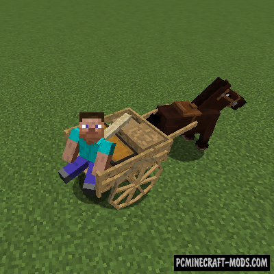 AstikorCarts - Horse Cart Mod For Minecraft 1.16.5, 1.12.2