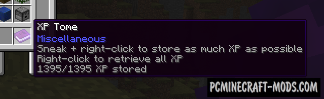 XP Tome - Magic item Mod For Minecraft 1.18.1, 1.17.1, 1.16.5, 1.12.2
