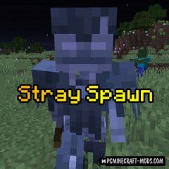 Stray Spawn - Mob Spawn Mod For Minecraft 1.19.3, 1.18.1, 1.17.1, 1.12.2