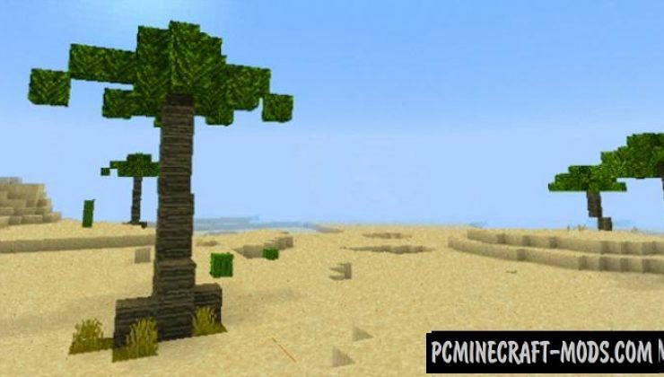 Palm Trees Addon For Minecraft PE 1.18.12, 1.17.40