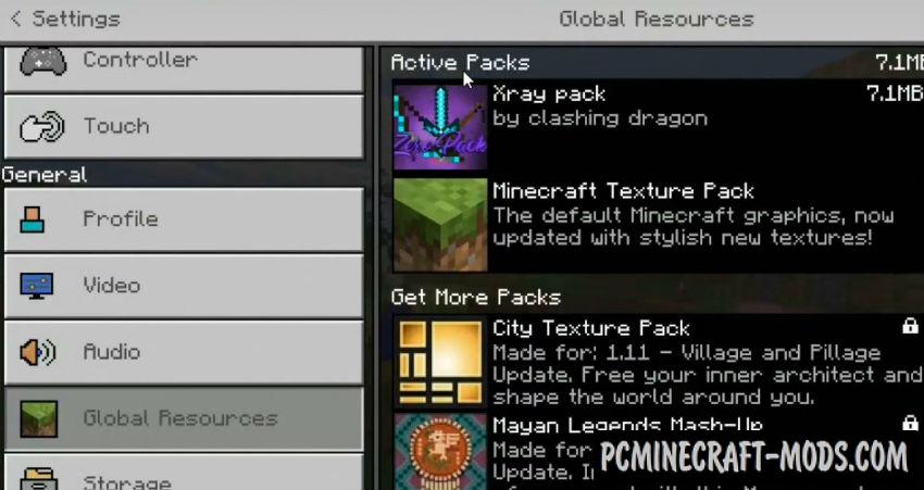 Xray Vision Texture Pack - Mod for Minecraft PE 1.19.70