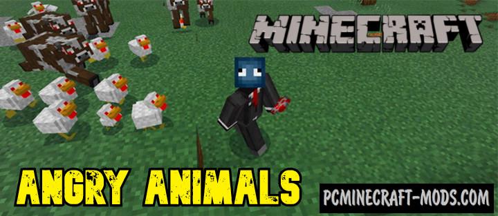 Angry Animals Addon For Minecraft Bedrock 1.18, 1.17