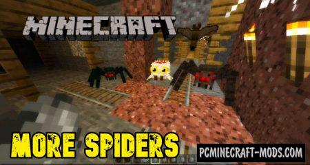 More Spiders Mod For Minecraft 1.18.12, 1.17 iOS/Android