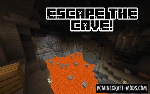 Escape the Cave! - Puzzle, Parkour Map For Minecraft