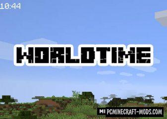 WorldTime - HUD Mod For Minecraft 1.19.3, 1.18.2, 1.16.5