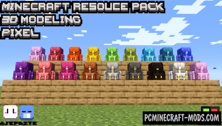 Amazing 3D Shulker Backpack Resource Pack 1.15.2, 1.14.4