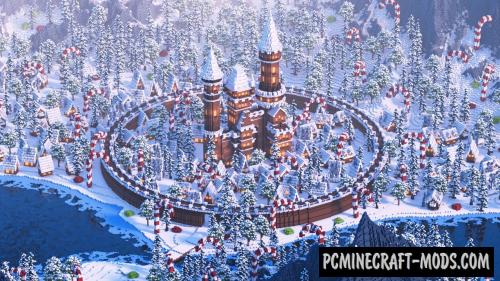 Gingerbread Village - City Map For Minecraft
