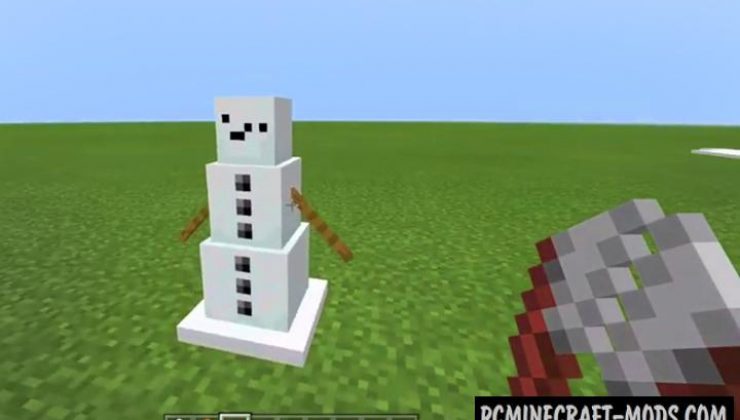 Cosmetic Snowman Addon For Minecraft Bedrock 1.18.12, 1.17.40