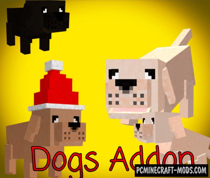 Dogs Addon For Minecraft PE 1.18.12, 1.17.40 iOS/Android