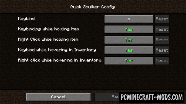 Quick Shulker - Tweak Mod For Minecraft 1.20.1, 1.19.4, 1.18.2, 1.17.1