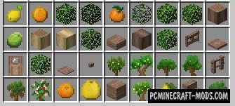 Fruit Trees - Food, Decor Mod For Minecraft 1.18.1, 1.16.5