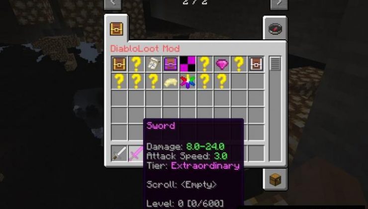 DiabloLoot - New Items, Magic Mod For Minecraft 1.16.5, 1.14.4