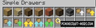 Simple Drawers - New Chests Mod Minecraft 1.16.5, 1.16.4