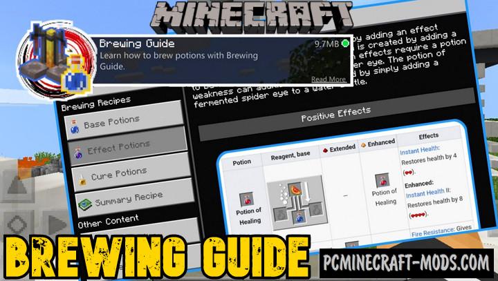 Brewing Guide Addon For Minecraft 1.18.12, 1.17.40 iOS/Android