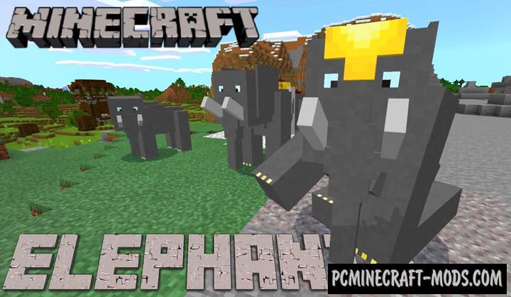 Elephants! Addon For Minecraft Bedrock 1.17.40 iOS/Android
