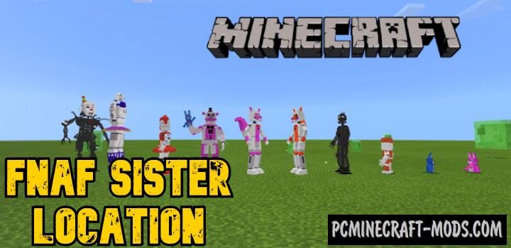 Fnaf Sister Location Addon For Minecraft PE 1.18.12, 1.17.40