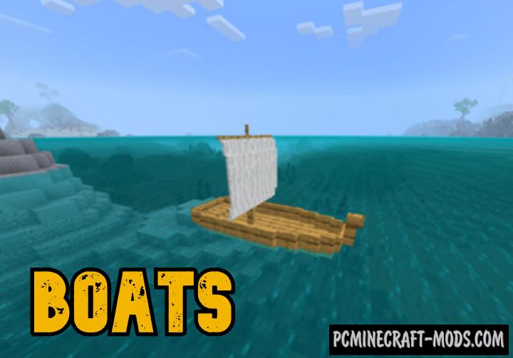 Boats Addon For Minecraft Bedrock 1 16 1 14 Ios Android Pc Java Mods