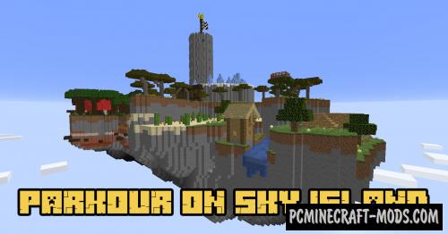 Parkour on Sky Island Map For Minecraft