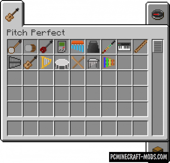 Pitch Perfect - Music Instruments Mod Minecraft 1.16.5