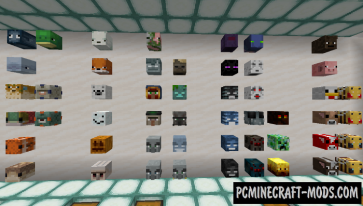 All Mob Heads Data Pack For Minecraft 1.20.2, 1.20.1, 1.19.4