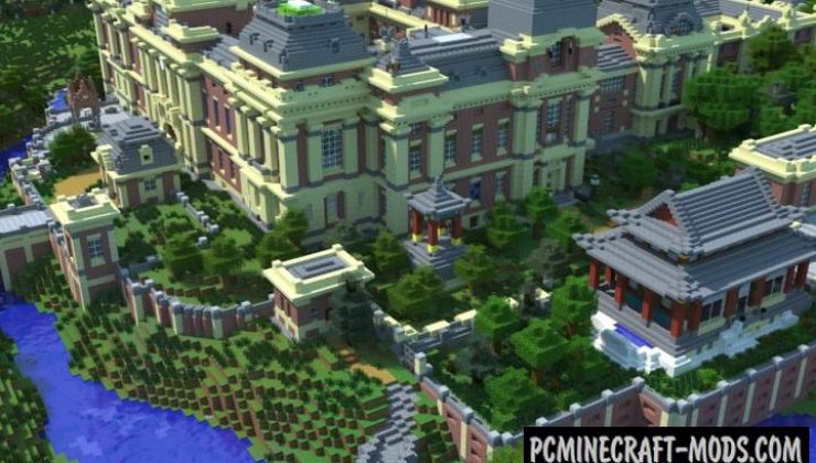 Brick Baroque Palace - City Map For Minecraft