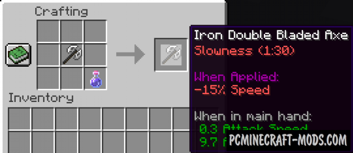 Double Bladed Axe - Weapon Mod For Minecraft 1.16.1 1.15 